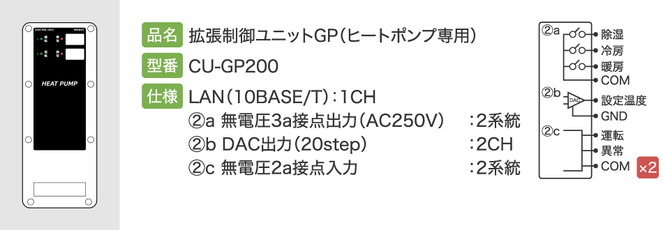 拡張制御ユニットGP(ヒートポンプ専用)