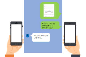 仲間とコミュニケーションするイメージ